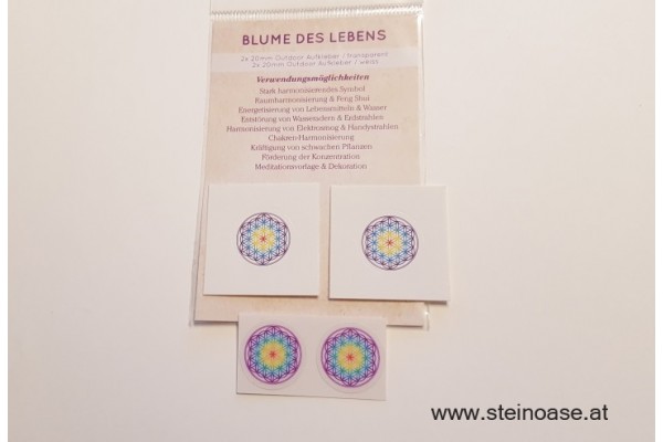 4 x Aufkleber Blume des Lebens 20mm